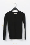 Swaying/knit Bubble gauze half -open jacket SW23SS1T60 black